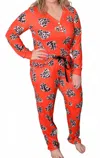Shirley Stone Leopard Heart Loungewear Set In Multi In Multi