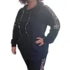 Shirley Stone Leopard Trimmed Hoodie In Black In Black