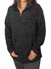 Shirley Stone Zipper Pullover In Grey In Gray