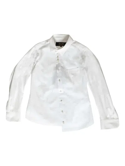Shiro Sakai Asymmetric Blouse In White