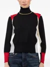 Shiro Sakai Colour Block Roll-neck Top In Multi