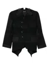 Shiro Sakai Textured Buttoned Jacket In Black