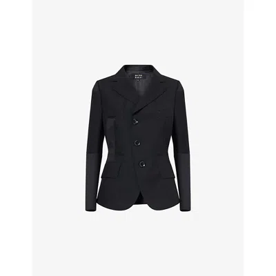 Shiro Sakai Womens Black Classic Formal Wool Jacket
