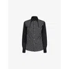 Shiro Sakai Womens Black X White Classic Standard Polka-dot Cotton Shirt Xs