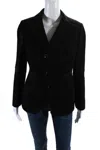 Shiro Sakai Womens Three Button New Classic Tailored Jacket Jet Black In Black