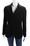 Shiro Sakai Womens Three Button New Classic Tailored Jacket Jet Black Medium In Black