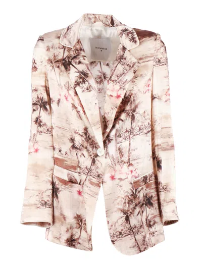 Shirt A Porter Blazer Seta In Neutral