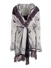 Shirt A Porter Celestial Jacquard Maxi Cardigan With Belted Waist In White