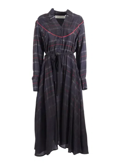 Shirt A Porter Midi Dress In Blue