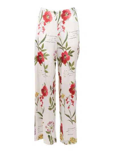 Shirt A Porter Pant Palazzo Seta In White
