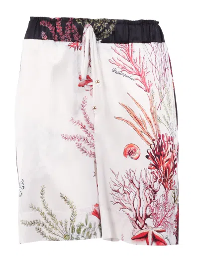 Shirt A Porter Shorts In Seta In White