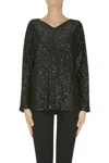 Shirt C-zero Sequined Tulle T-shirt In Black