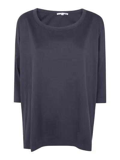 Shirt C-zero Oversized Boat Neck T-shirt In Black