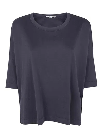 Shirt C-zero Oversized Round Neck Coulisse T-shirt In Black