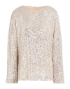 Shirt C-zero Woman Top Beige Size L Polyester In Beige