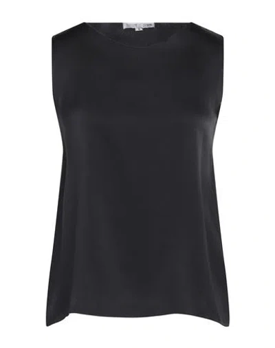 Shirt C-zero Woman Top Black Size L Silk, Elastane