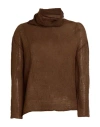Shirt C-zero Woman Turtleneck Brown Size M Wool