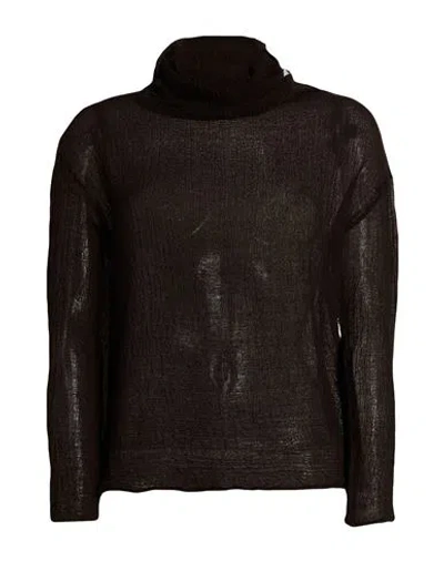 Shirt C-zero Woman Turtleneck Dark Brown Size M Wool