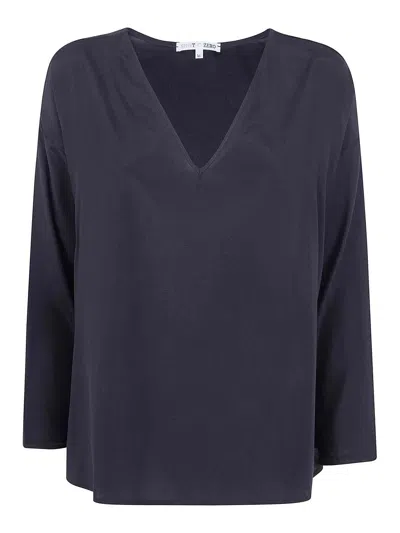 Shirt C-zero V Neck Tunic T-shirt In Black
