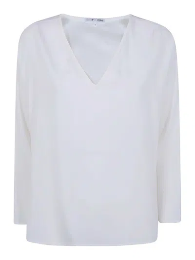 Shirt C-zero V Neck Tunic T-shirt In White
