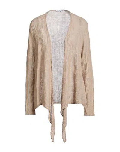 Shirt C-zero Woman Cardigan Beige Size Xl Wool In Neutral