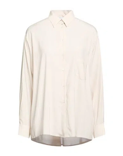 Shirt C-zero Woman Shirt Cream Size L Silk, Elastane In Pink