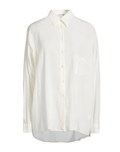 Shirt C-zero Woman Shirt White Size Xl Silk, Elastane