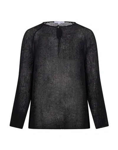 Shirt C-zero Woman Top Black Size Xl Wool