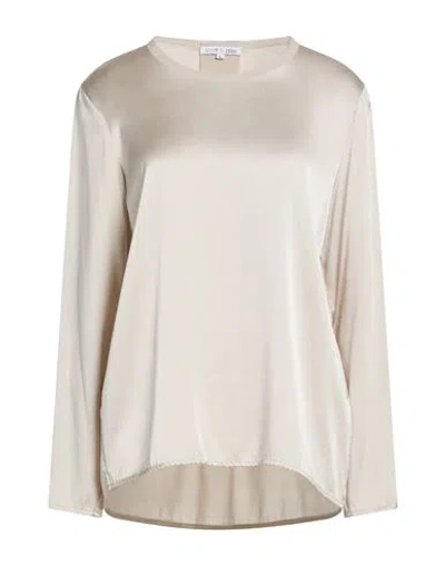 Shirt C-zero Woman Top Light Grey Size Xl Silk In Brown