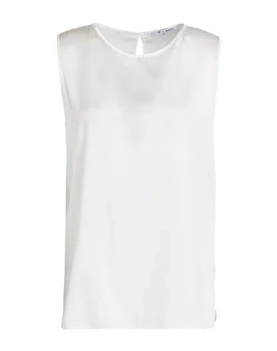 Shirt C-zero Woman Top White Size M Silk, Elastane