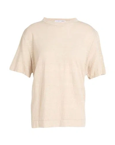 Shirt C-zero Woman T-shirt Beige Size Xl Linen In Brown