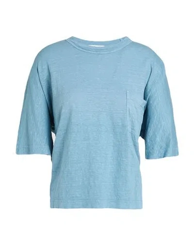 Shirt C-zero Woman T-shirt Light Blue Size S Linen