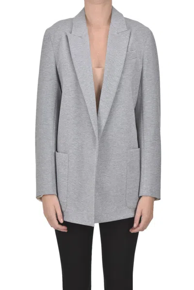 Shi.rt Milano Melange Fleece Blazer In Grey
