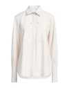 Shi.rt Milano Shi. Rt Milano Woman Shirt Beige Size 10 Polyester, Viscose, Elastane, Virgin Wool In Beige