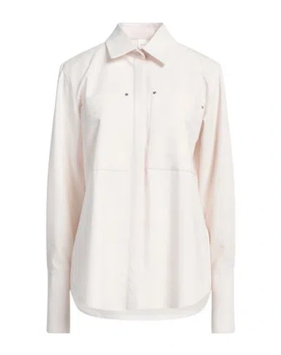Shi.rt Milano Shi. Rt Milano Woman Shirt Beige Size 10 Polyester, Viscose, Elastane, Virgin Wool