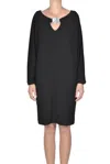 Shi.rt Milano Silver Detail Dress In Black