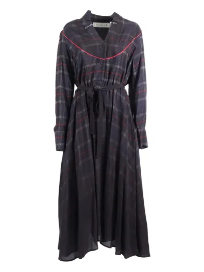 Shirtaporter Checkered Dress In Black