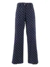Shirtaporter Floral-print Jeans In Blue
