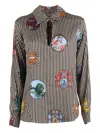 Shirtaporter Striped Blouse In Multi