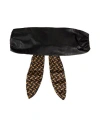 Shirtaporter Woman Belt Black Size Onesize Polyurethane, Viscose