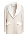 Shirtaporter Woman Blazer Beige Size 10 Viscose, Nylon, Elastane