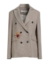 Shirtaporter Woman Blazer Beige Size 8 Polyester, Viscose, Elastane In Sand