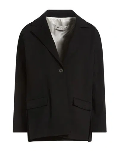 Shirtaporter Woman Blazer Black Size 4 Viscose, Nylon, Elastane In Brown