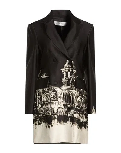 Shirtaporter Woman Blazer Black Size 6 Viscose