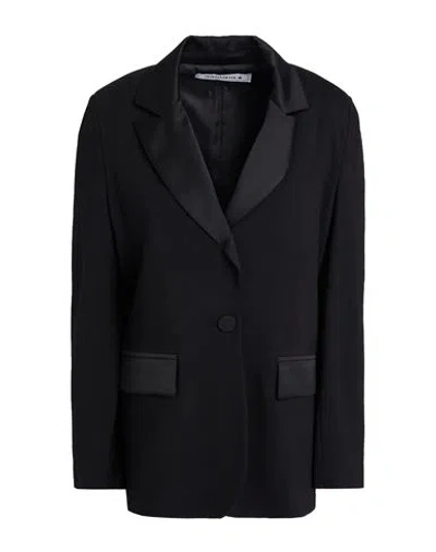 Shirtaporter Woman Blazer Black Size 8 Viscose, Nylon, Elastane