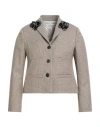 Shirtaporter Woman Blazer Camel Size 8 Polyester, Viscose, Elastane In Sand