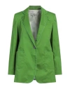 Shirtaporter Woman Blazer Green Size 8 Cotton