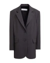 Shirtaporter Woman Blazer Grey Size 12 Polyester, Viscose, Elastane