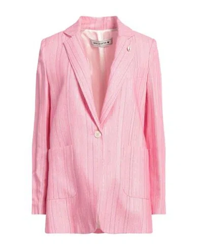 Shirtaporter Woman Blazer Magenta Size 10 Viscose, Cotton, Polyester, Lurex