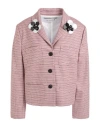 Shirtaporter Woman Blazer Mauve Size 10 Polyester, Viscose, Elastane In Purple